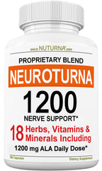 Nuturna Neuropathy Support bottle front view with easy capsules for daily nerve comfort.
