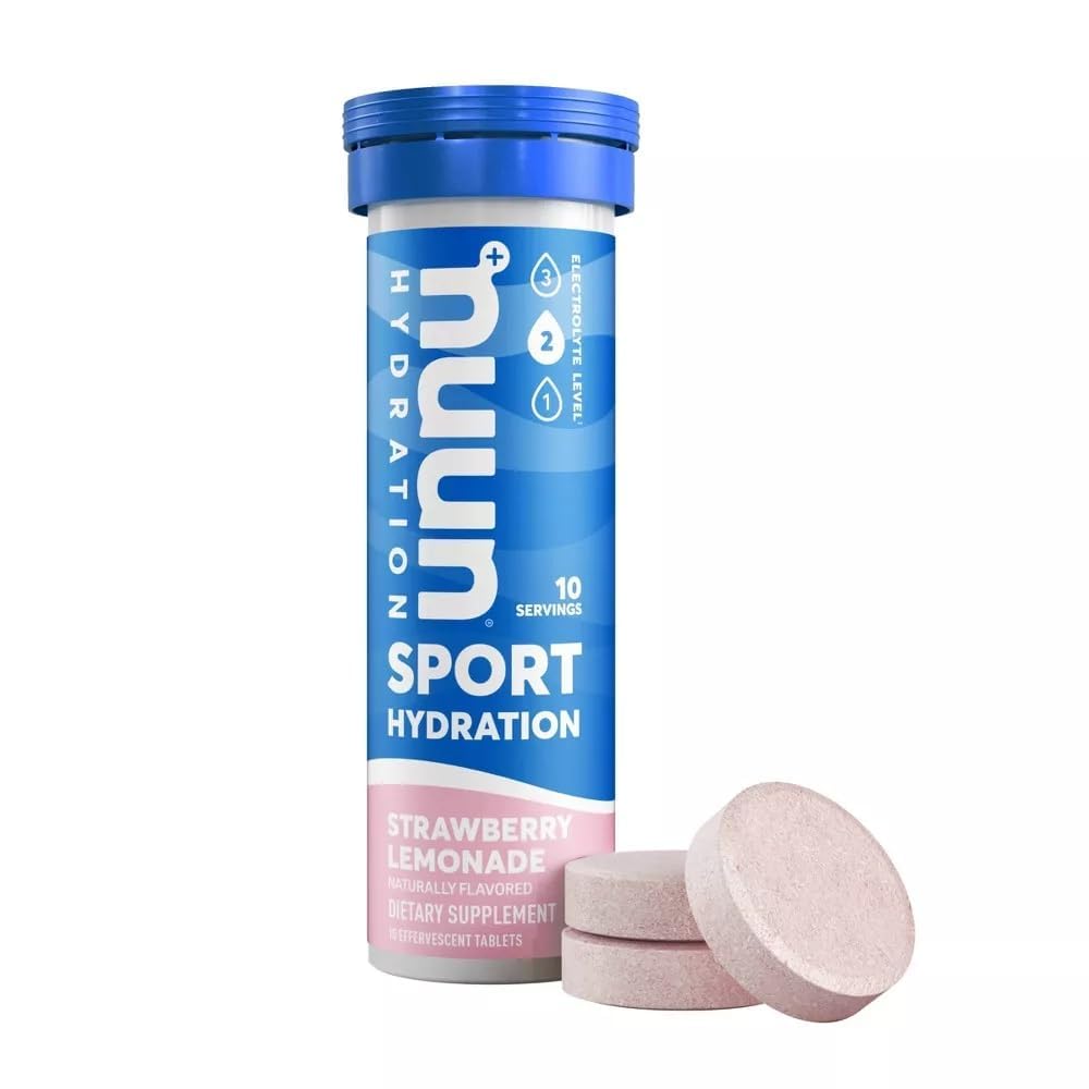 Nuun Active Strawberry Lemonade tube front for portable hydration on the go.