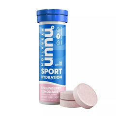 Nuun Active Strawberry Lemonade tube front for portable hydration on the go.
