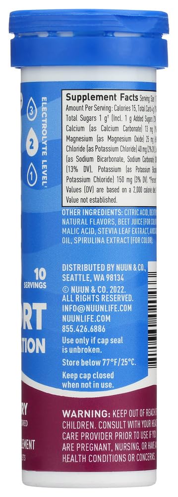 Nuun Active Tri-Berry six-pack packaging front for gym bag portability.