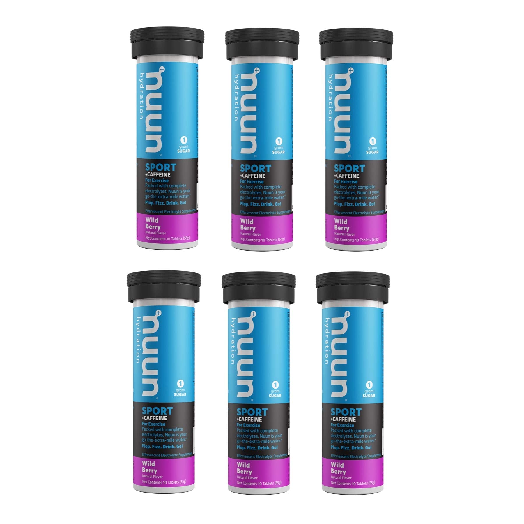 Nuun Bev Tube Energy Wildberry packaging showing resealable tubes for on-the-go hydration