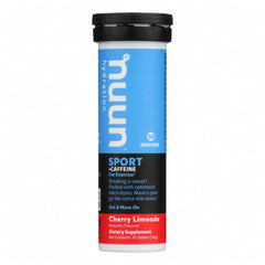 Nuun Energy Cherry Limeade tubes shown from the front for portable hydration.