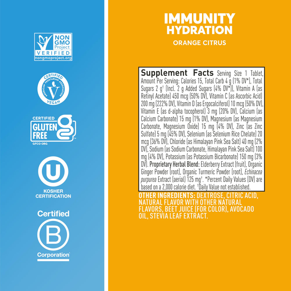 Nuun Immunity packaging: eight-tube set for busy schedules.