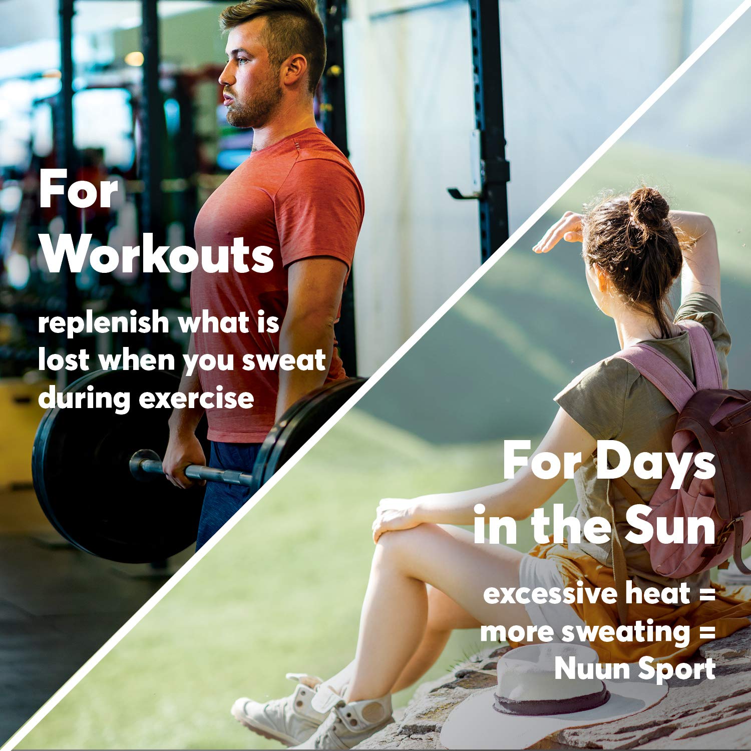 Nuun Sport bottle shown for on-the-go hydration.