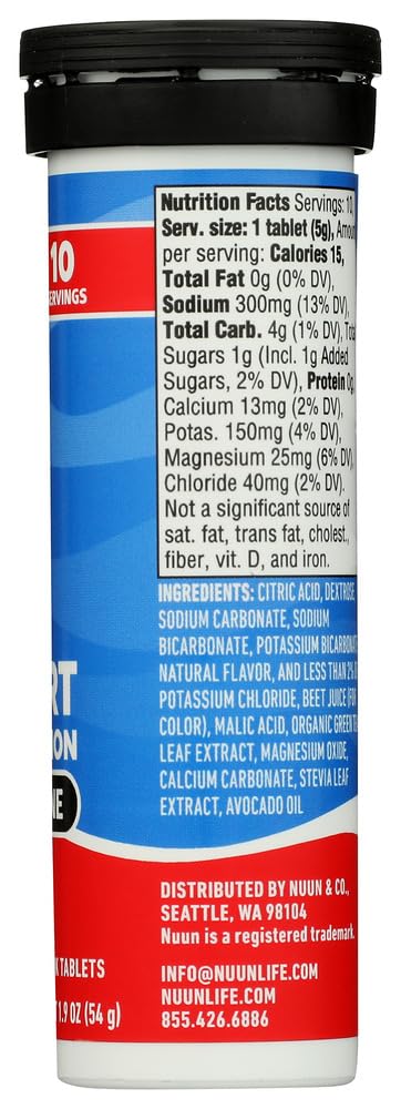 Nuun Sport with glass of water showing hydration potential.