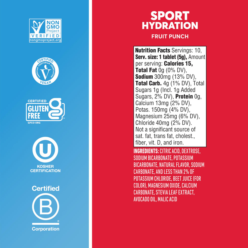 Nuun Sport sabor Fruta Punch ofrece una experiencia refrescante en cualquier momento.