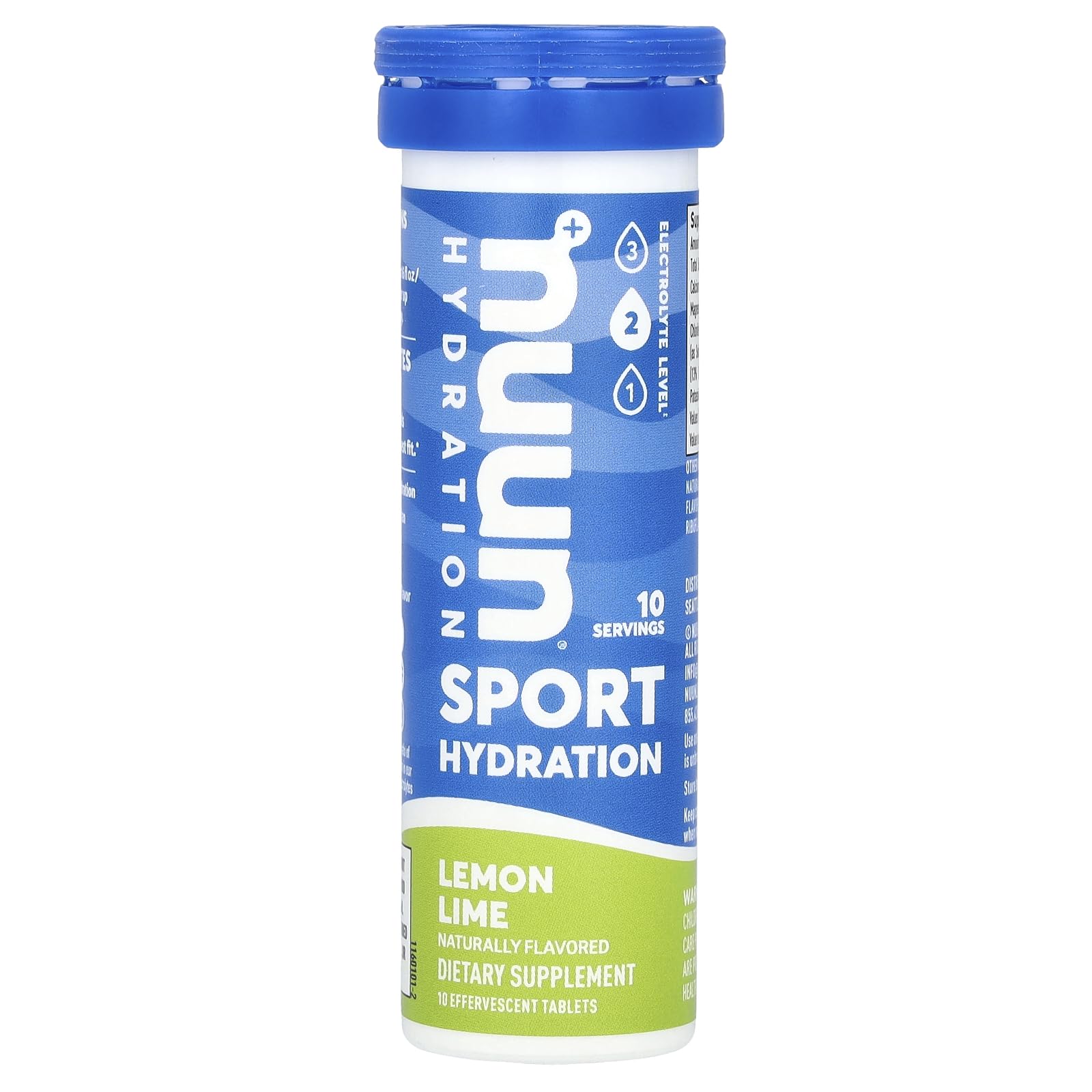 Nuun Sport Hydration Lemon Lime tablet for on-the-go hydration and refreshing flavor