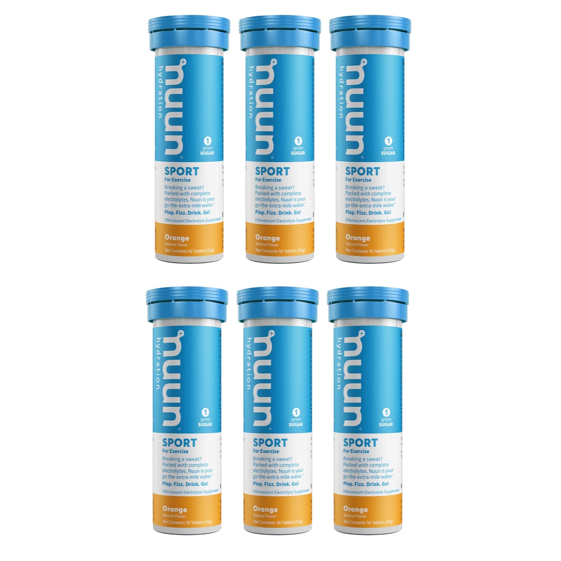 Nuun Sport Orange tablets in a tub for convenient on-the-go hydration.