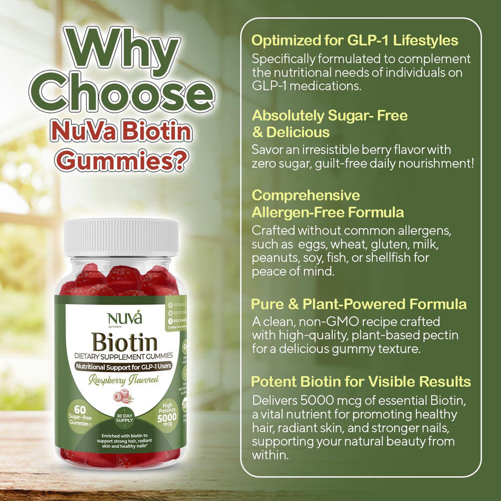 Close-up of NuVa gummies showing chewy texture and natural raspberry flavor.