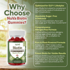 Close-up of NuVa gummies showing chewy texture and natural raspberry flavor.
