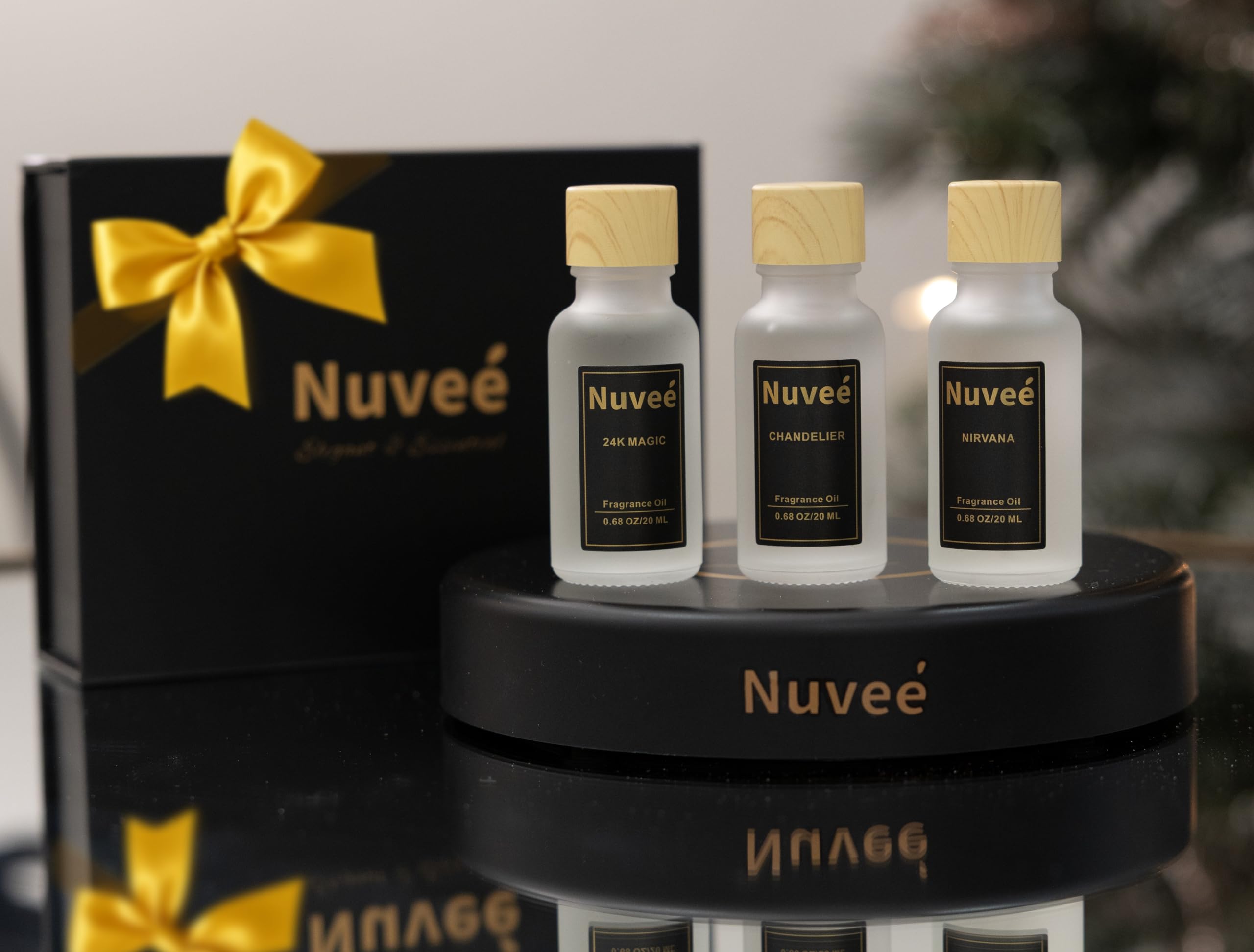 Nuveé modern-living-diffuser-scene demonstrates contemporary style with subtle fragrance.