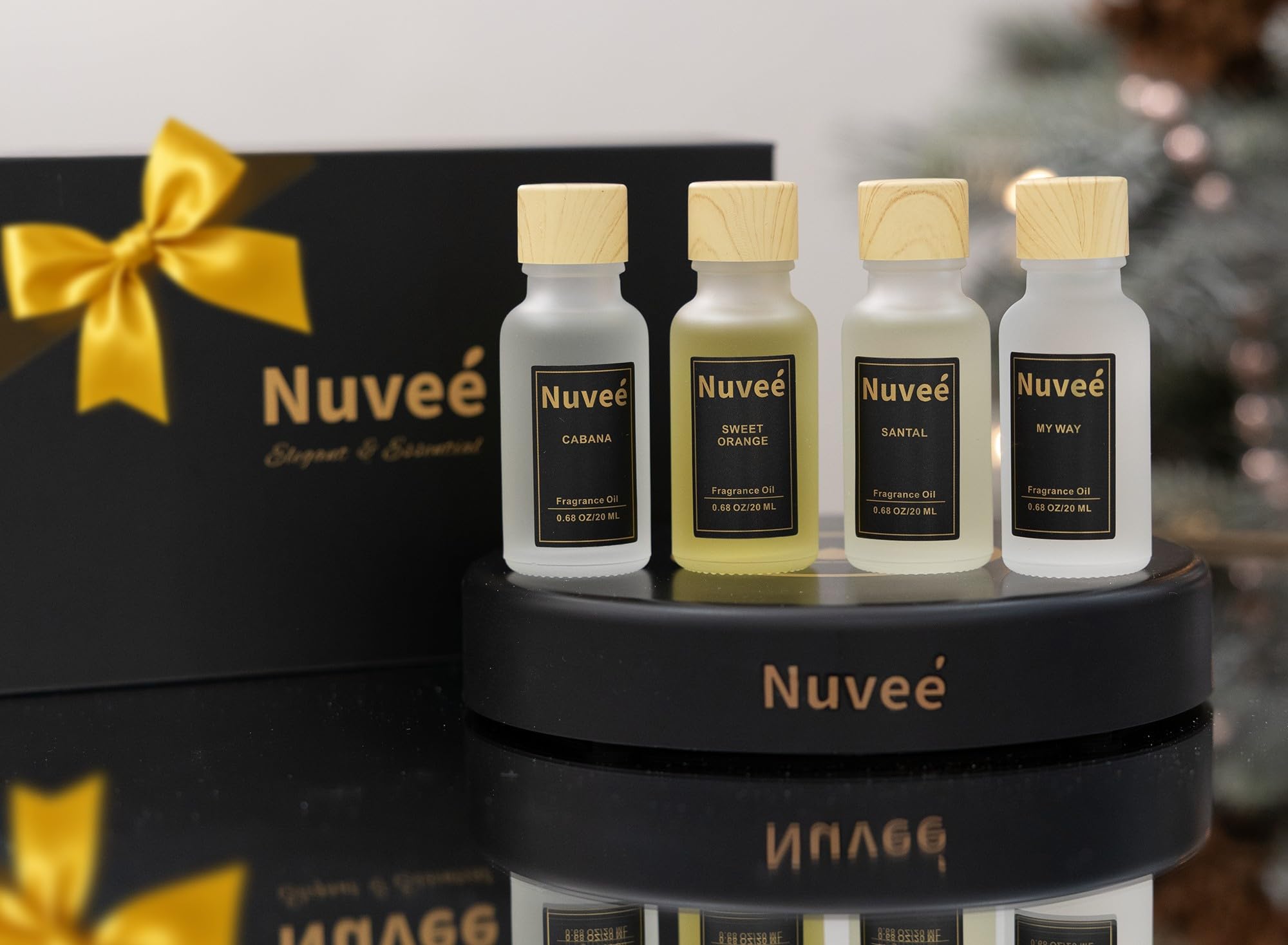 Nuveé Premium bottle close-up highlighting quality.