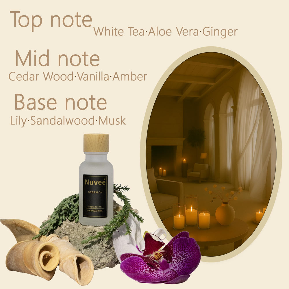Nuveé diffusers work with waterless devices for smooth diffusion.