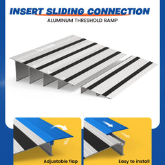 Nuvium Rise Threshold Ramp non-slip surface detail enhances traction.