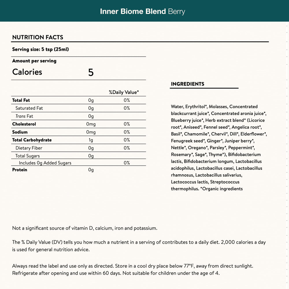 Nuzest Inner Biome Blend fermentation process creates natural acids and a unique taste.