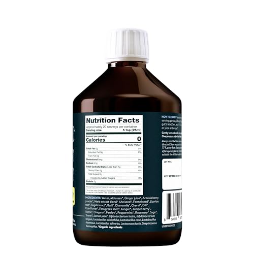 Close-up of the Nuzest Inner Biome Blend label highlighting organic and probiotic features.
