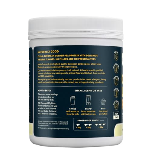 Nuzest pea protein powder tub open spoon easy scoop for quick shakes