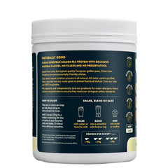 Nuzest pea protein powder tub open spoon easy scoop for quick shakes