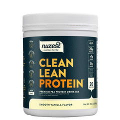 Nuzest pea protein powder tub vanilla for a smooth daily protein boost