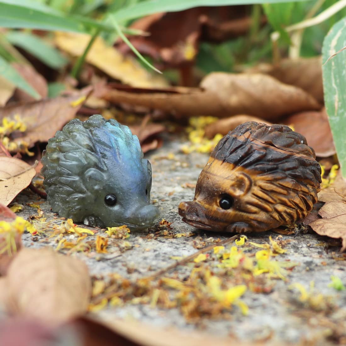 NUZUJX decorative stone hedgehog invites mindful, tranquil spaces