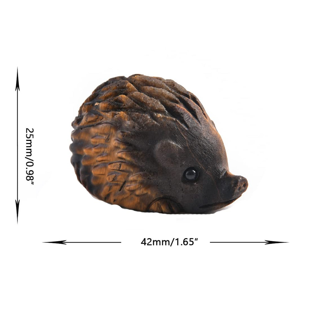 NUZUJX tiger eye hedgehog statue adds warm natural character to a desk