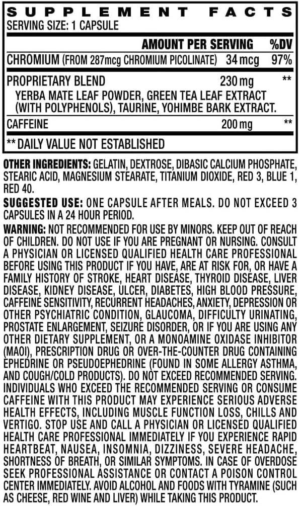 NVE Stacker3 XPLC label detail illustrating dosage information and ingredients.
