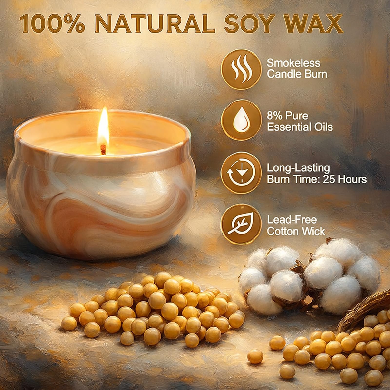 NVGCX 8% French essential oils provide richer aroma and longer scent throw