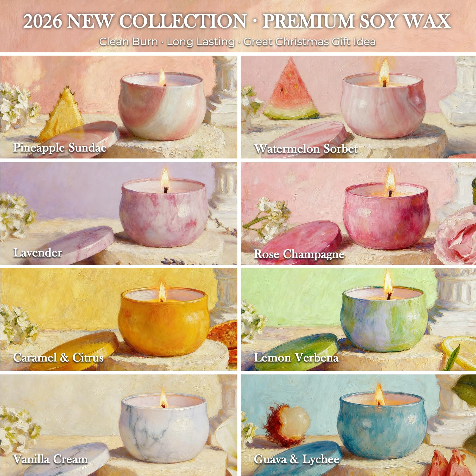 NVGCX soy-wax candles deliver a clean burn for baths and quiet evenings