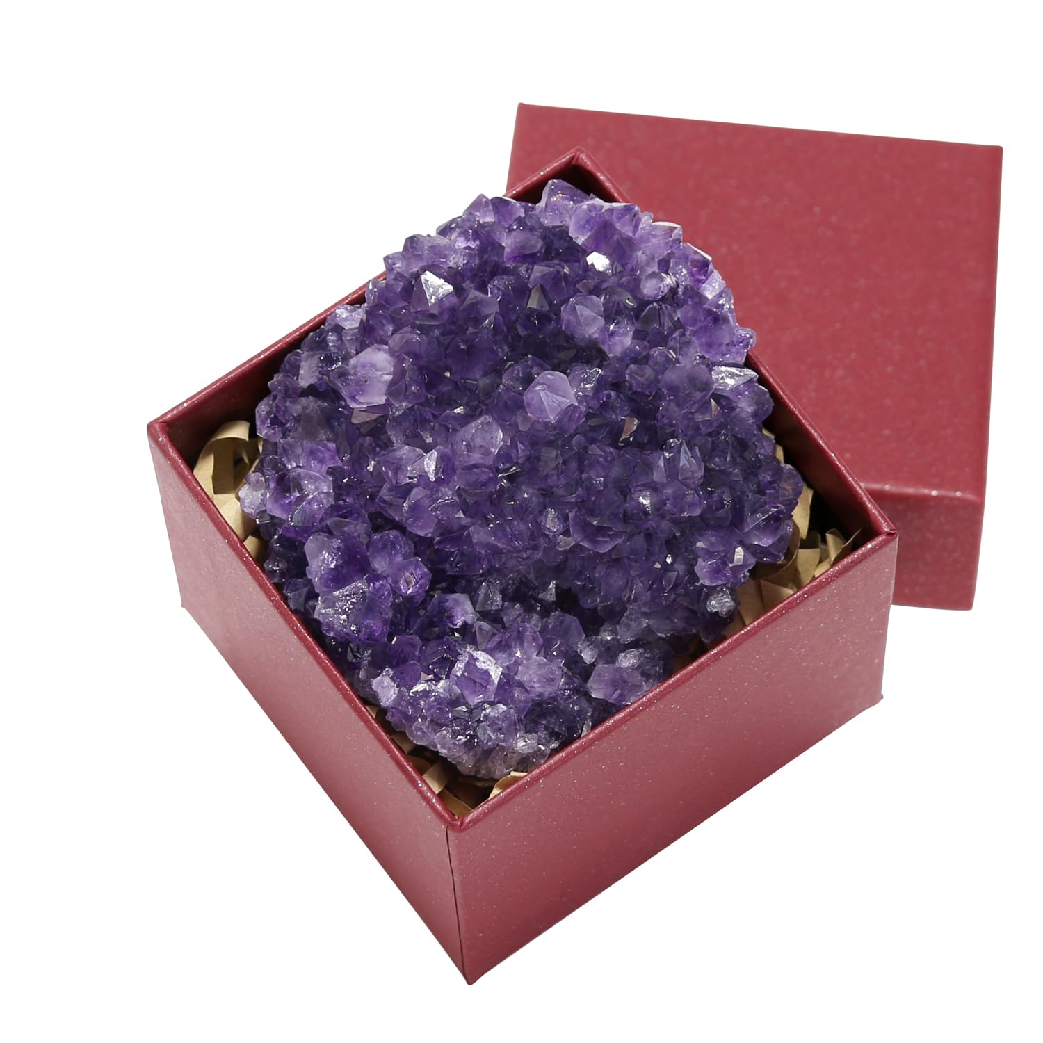 Nvzi amethyst crystal geode collection, calming ambience and meditation spaces.