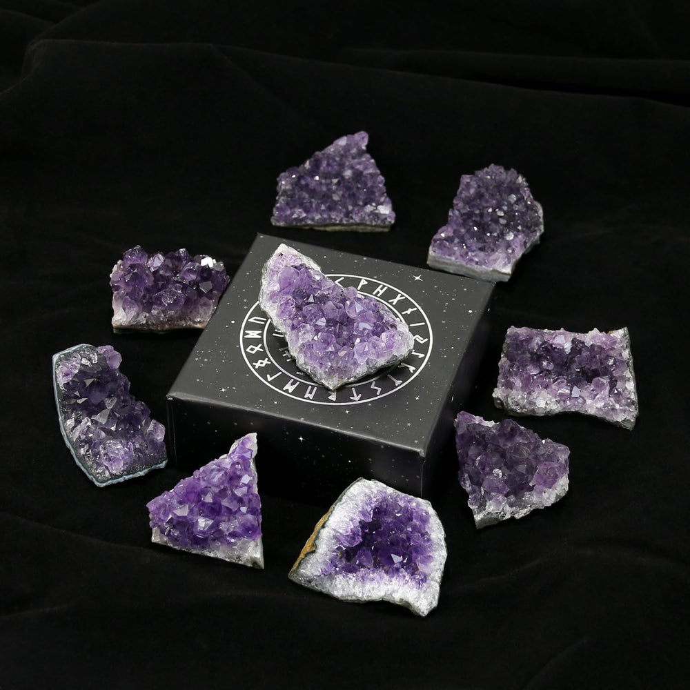 Nvzi amethyst gift box packaging showcases a thoughtful crystal gift.