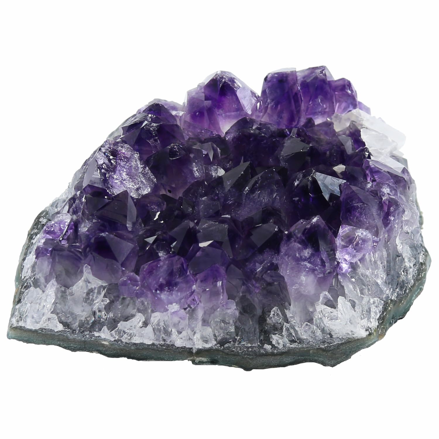Nvzi amethyst cluster on display, calming centerpiece for living spaces.