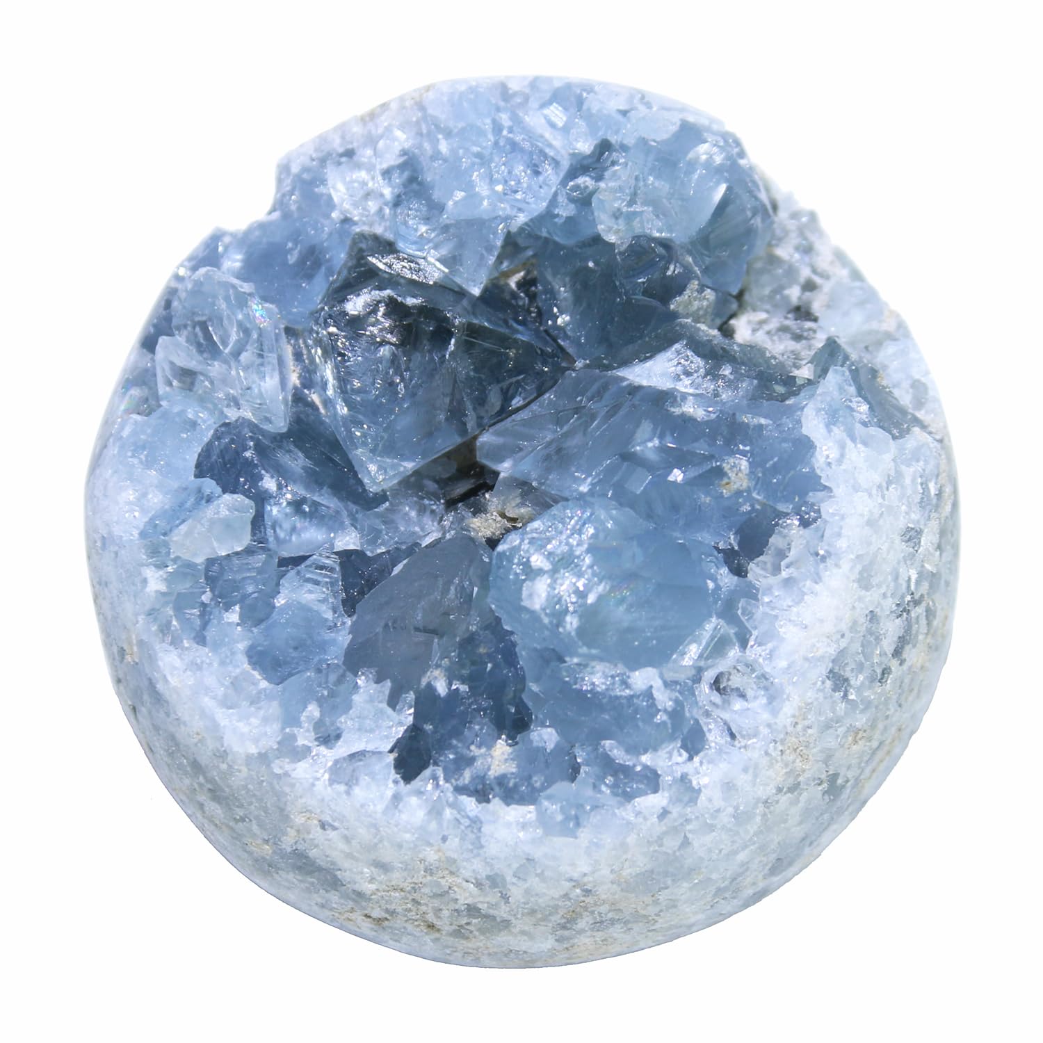 Nvzi celestite crystal cluster for mindful meditation and decorative display