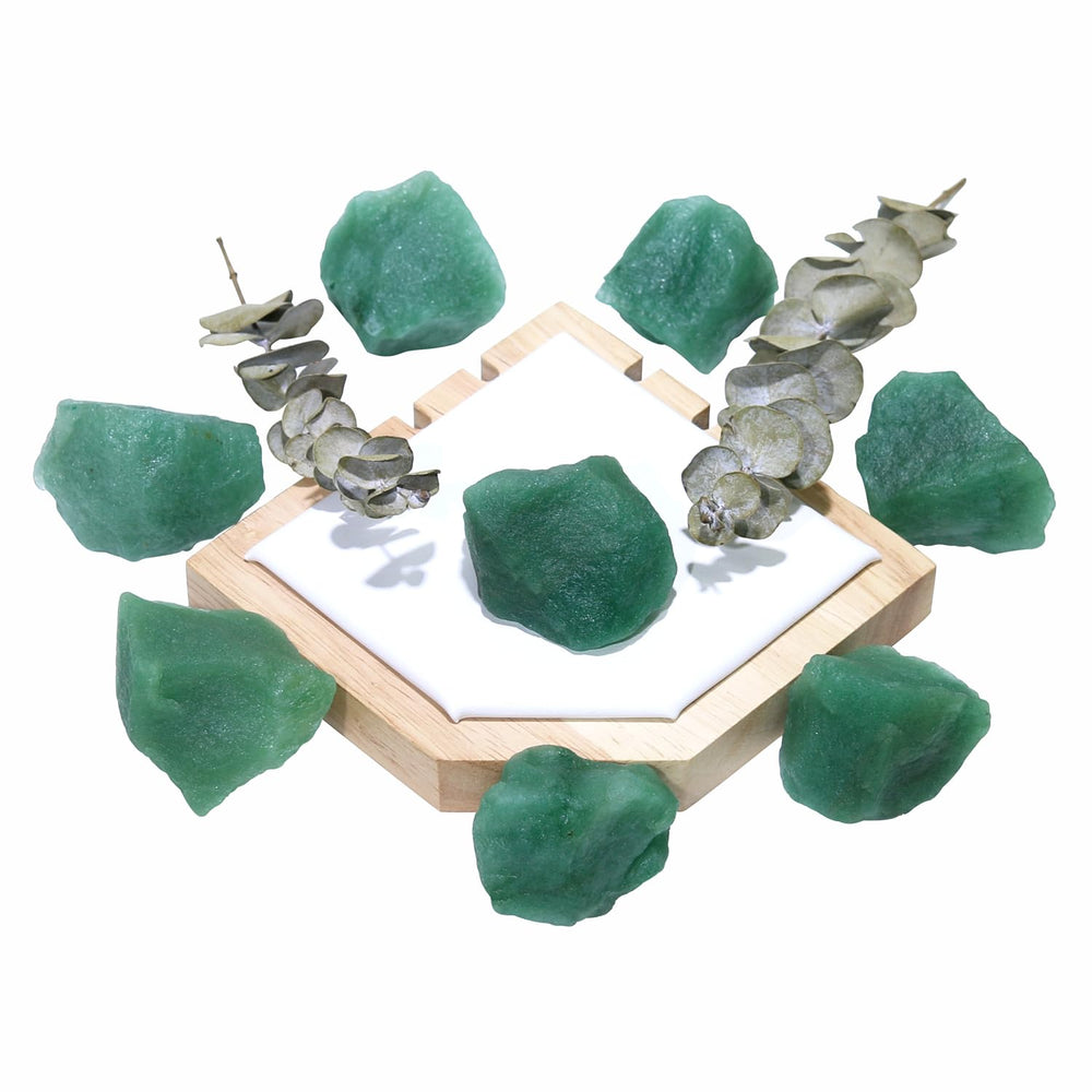 Nvzi green aventurine crystal ideal for meditation and yoga spaces.