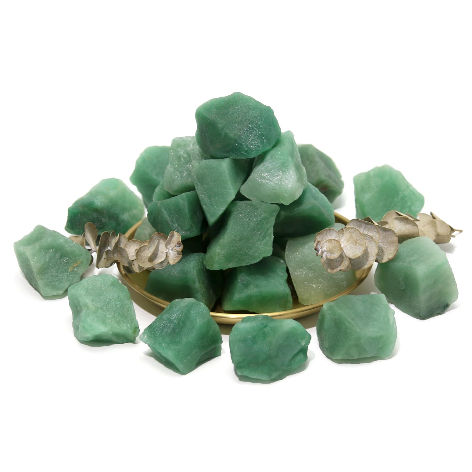 Nvzi green aventurine crystals natural color variations for authentic crystal displays.