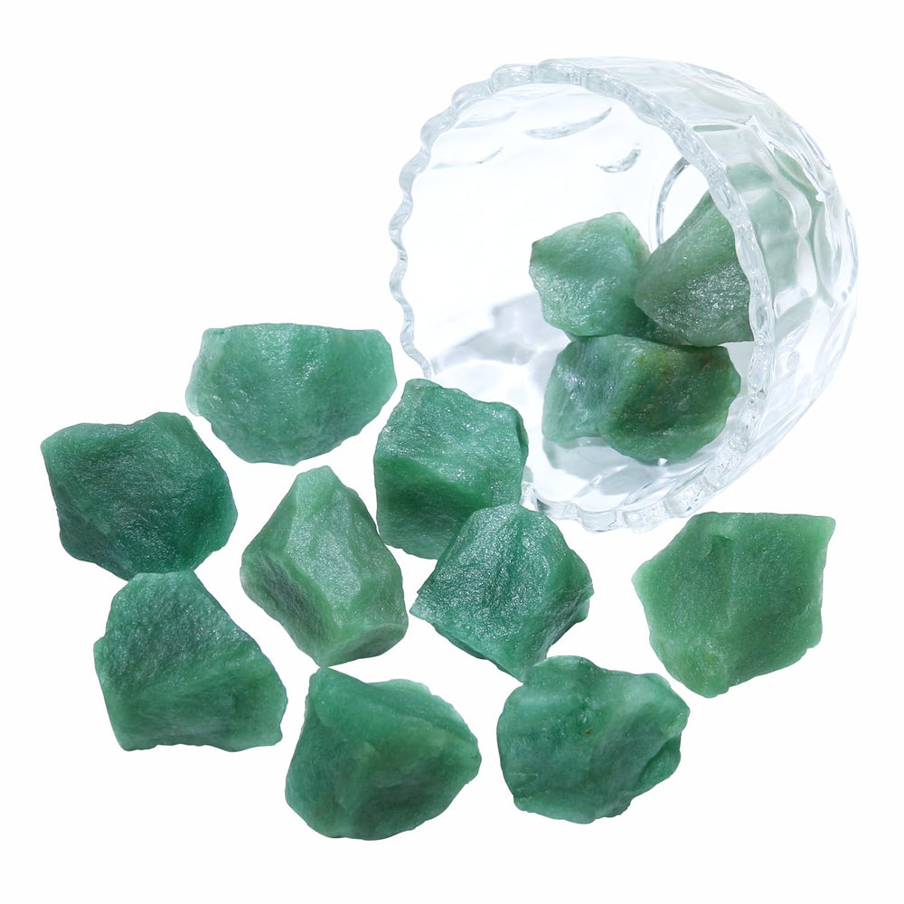 Nvzi green aventurine crystals closeup showing color and texture.