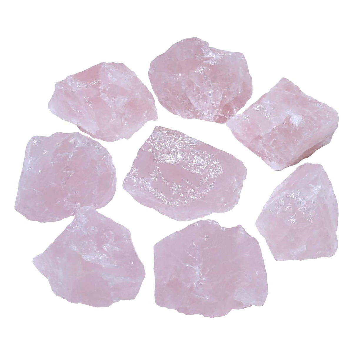 Nvzi raw rose quartz crystals in 1lb bulk for meditation and calming energy