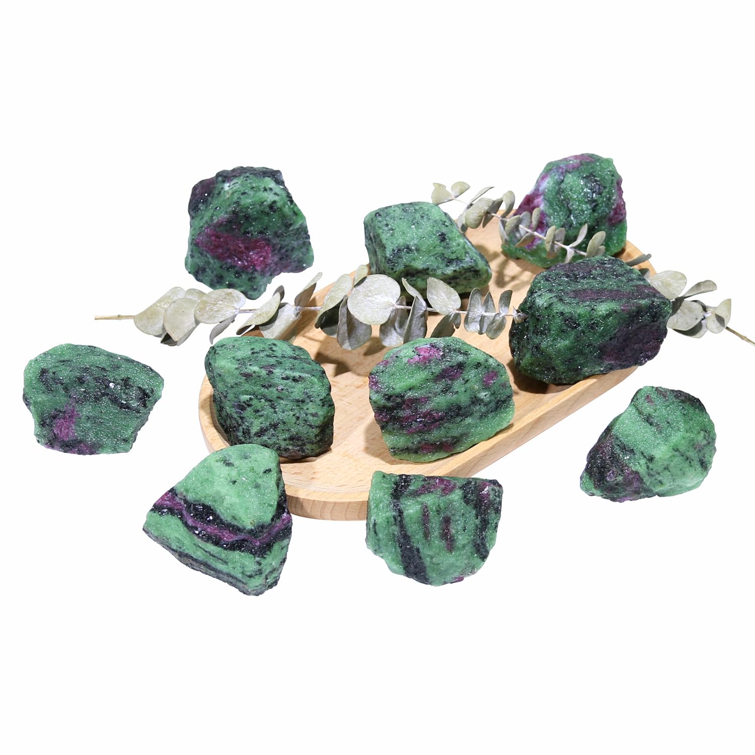 Nvzi ruby zoisite crystals gift ready stones symbolizing wisdom and balance