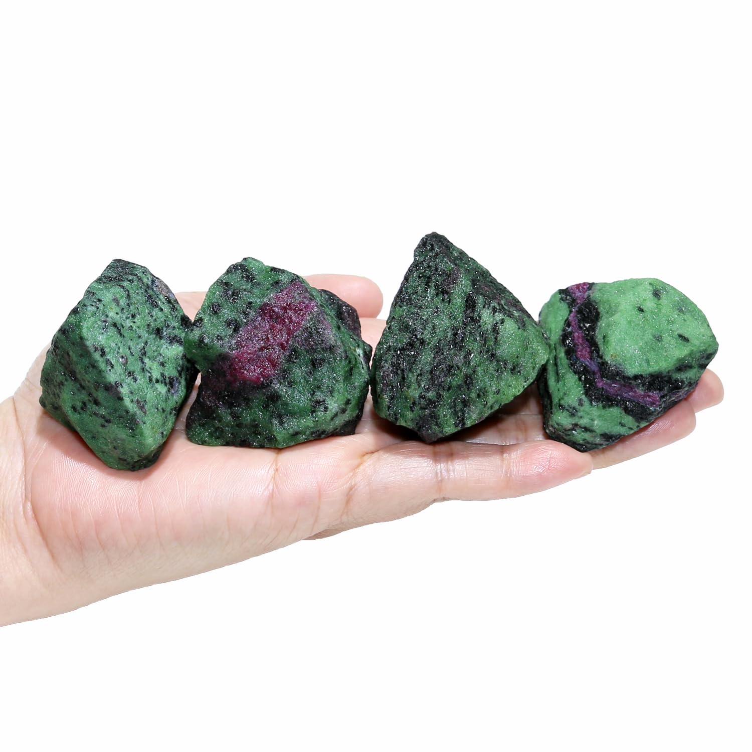 Nvzi ruby zoisite crystals used during meditation practice for grounding energy