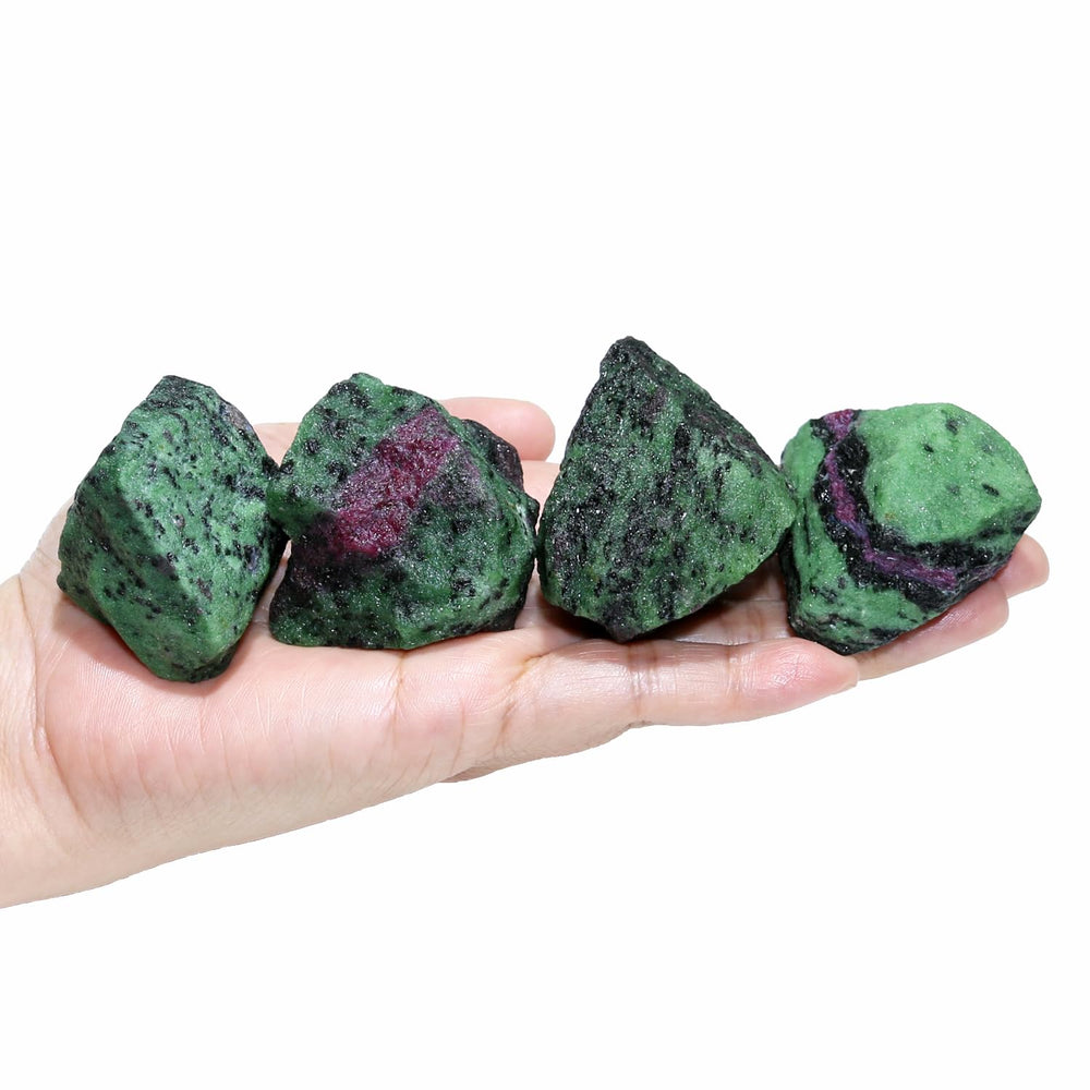 Nvzi ruby zoisite crystals used during meditation practice for grounding energy