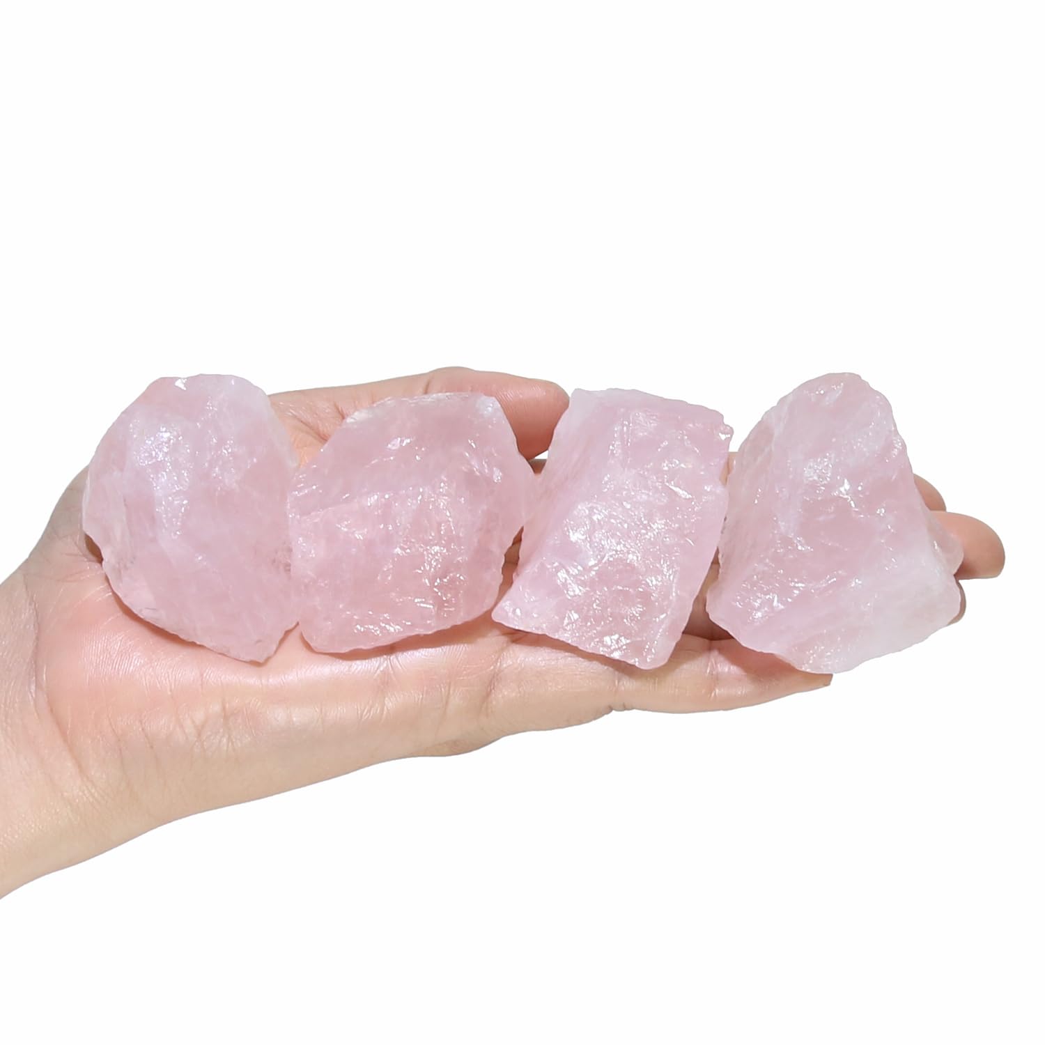 Nvzi rose quartz crystals bulk on display suitable for decor