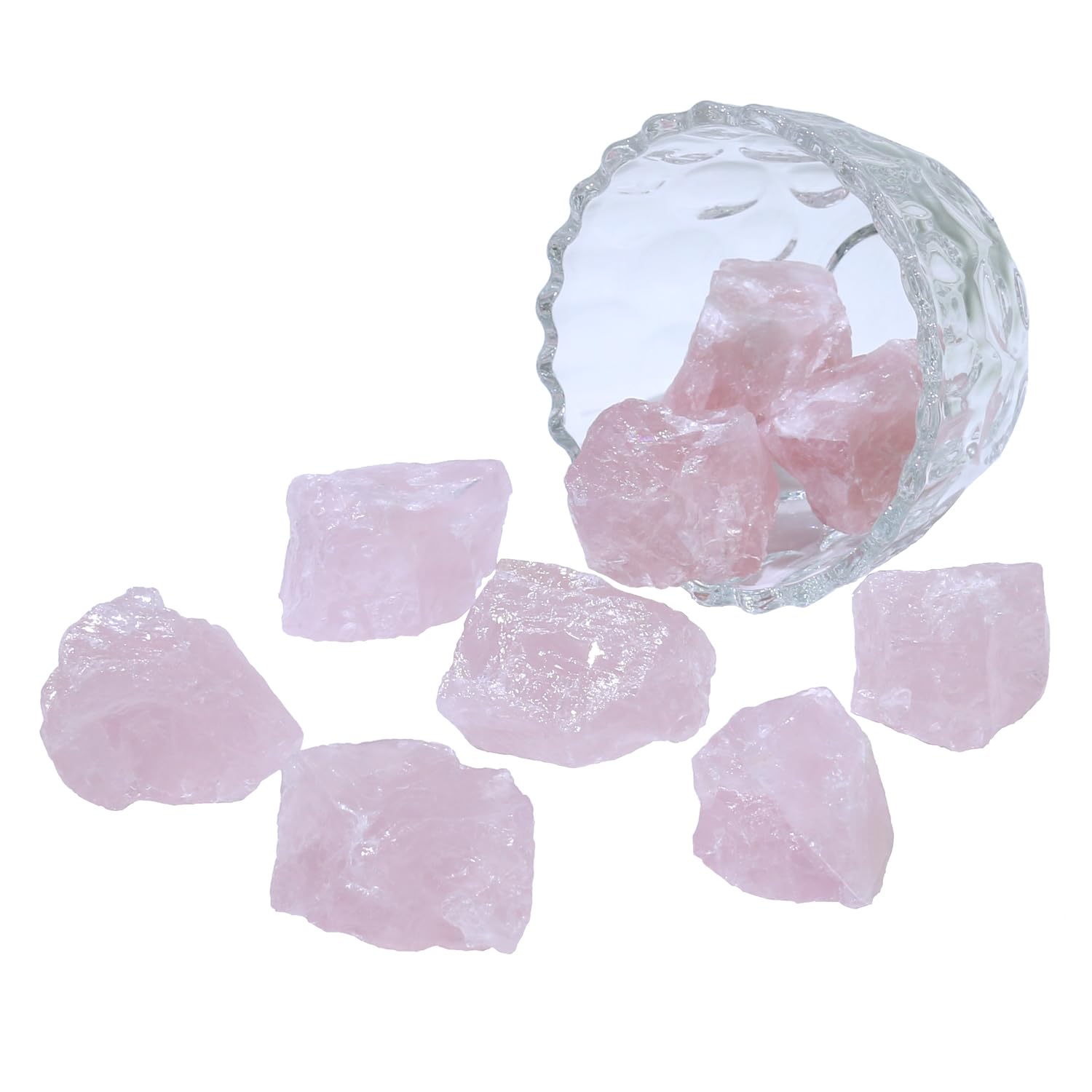 Nvzi rose quartz crystal pieces bulk for room ambiance and positive vibes