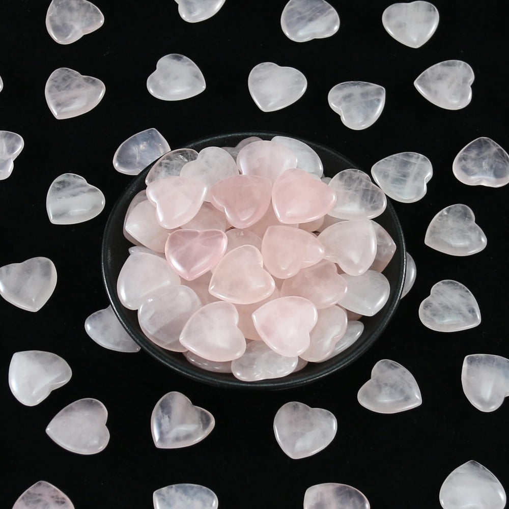 Nvzi rose-quartz-heart crystals for jewelry making and crafts