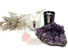 Nvzi rose quartz wand necklace for personal harmony