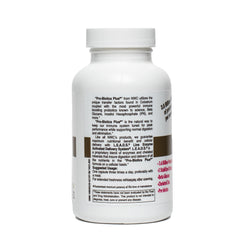 Closeup of Pro-Biotics Plus capsules emphasizing vegetarian formula for family daily wellness.