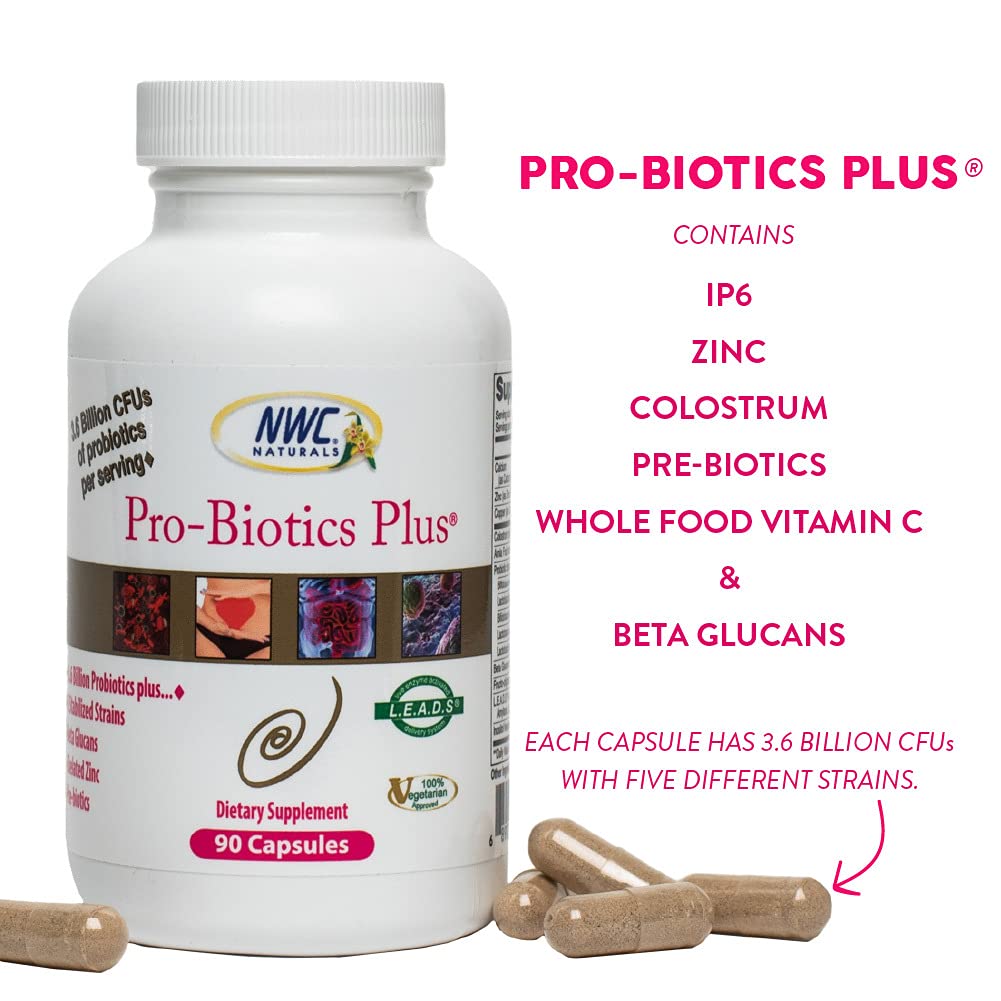 Ingredients panel featuring IP6, zinc, colostrum and beta glucans for immune-friendly nutrition.