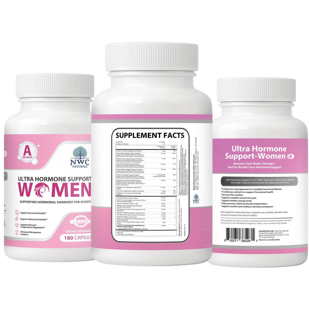 NWC Naturals Ultra-Hormone lifestyle setting suggests daily routine.