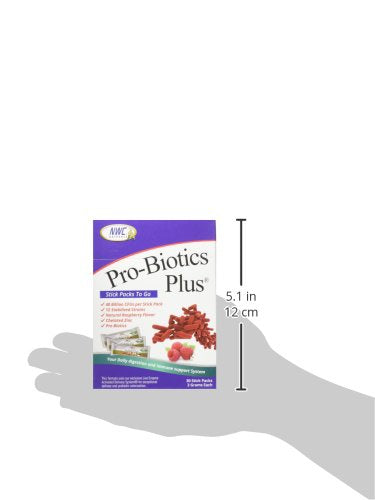 NWC Naturals Pro-Biotics Plus packets mix with yogurt or smoothies.