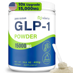 Nwiorte GLP-1 bottle label with ingredients and serving size for quick reference.