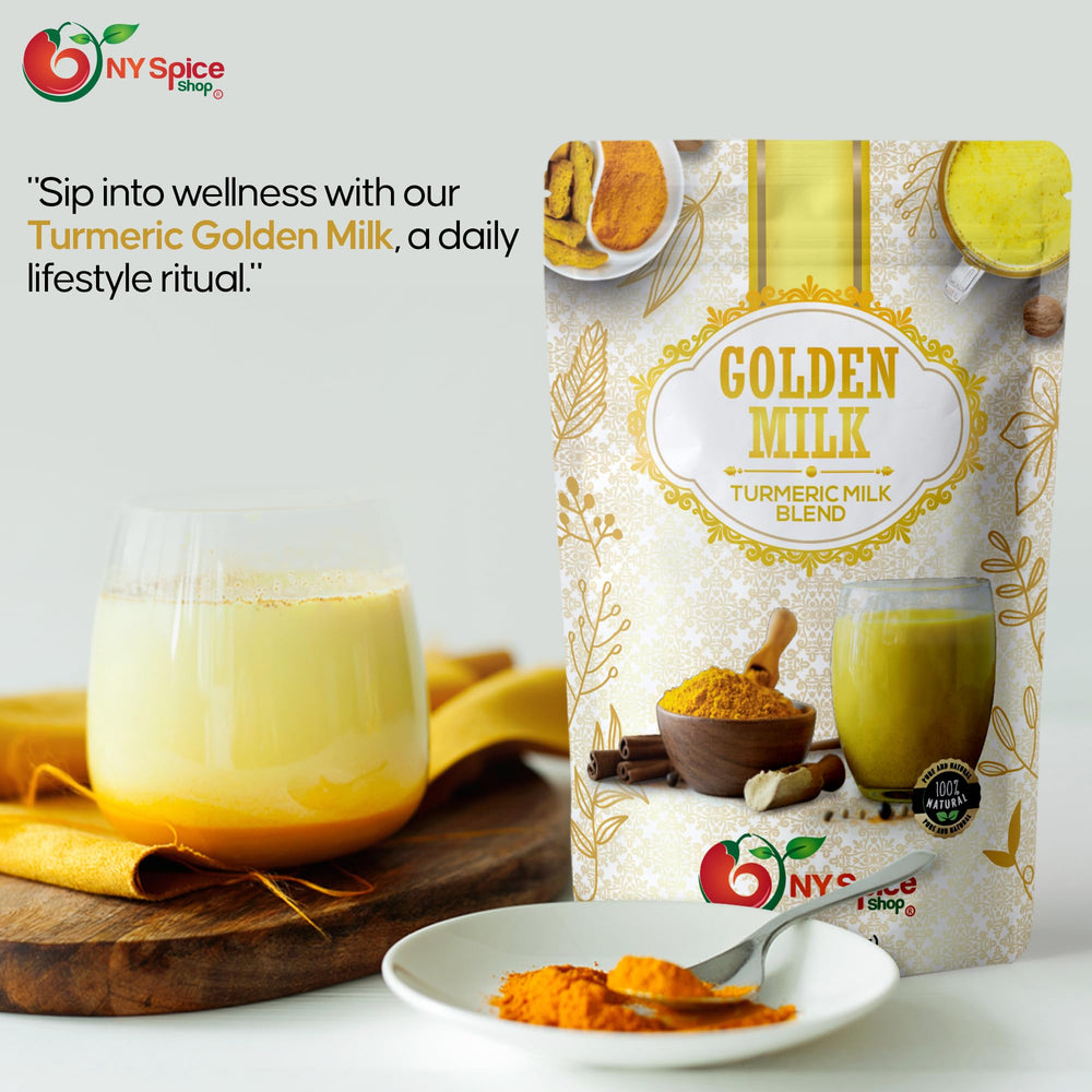 NY Spice Shop Golden Milk Powder used in baking for spiced treats.