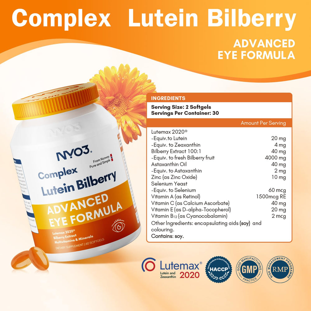 NYO3 eye vitamins nutrition vision pack-shot highlights essential nutrients for daily eye care